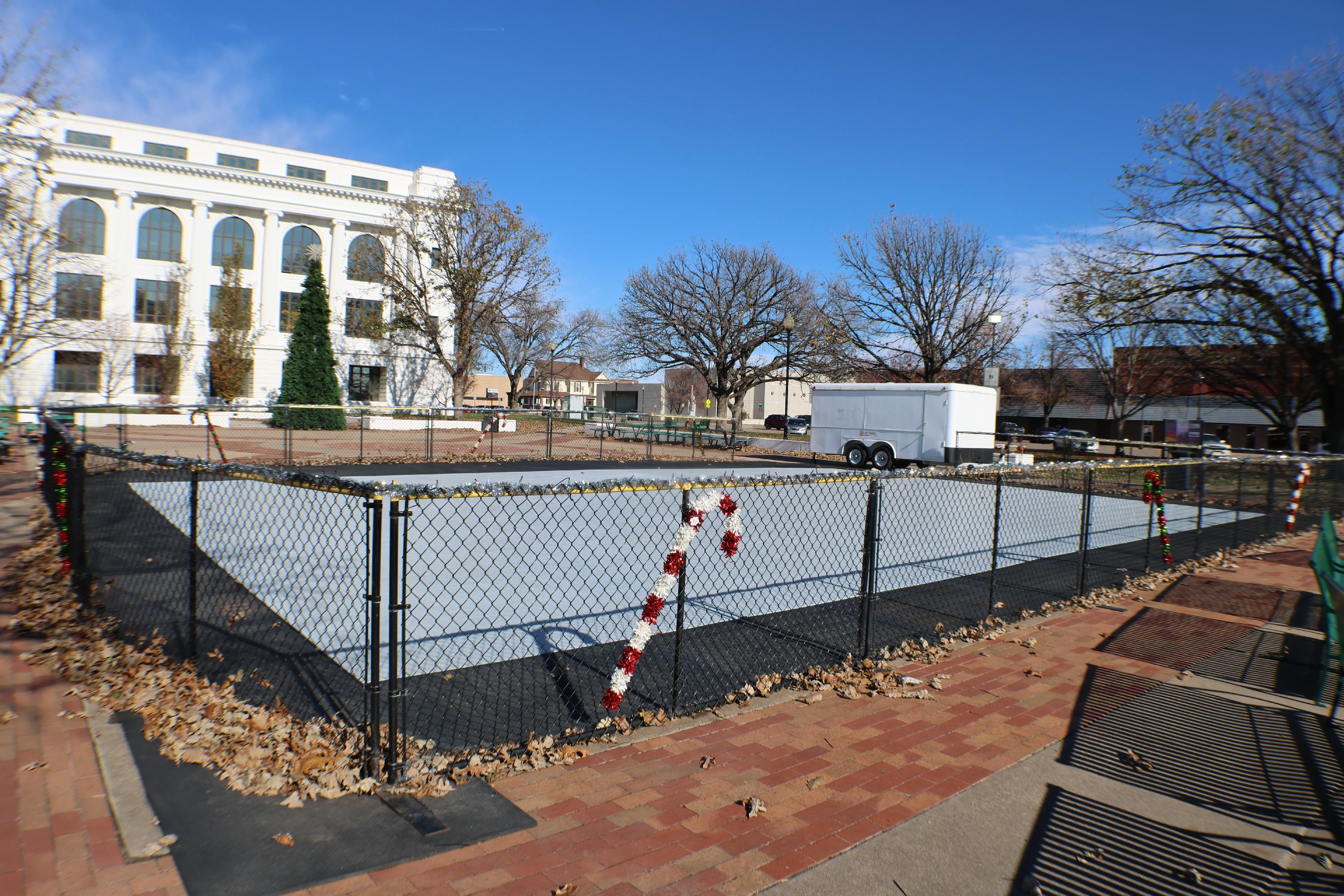 City ice skating rink